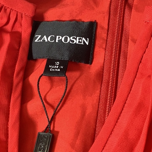 ZAC POSEN
Pleated Chiffon Cape Dress - Picture 14 of 16